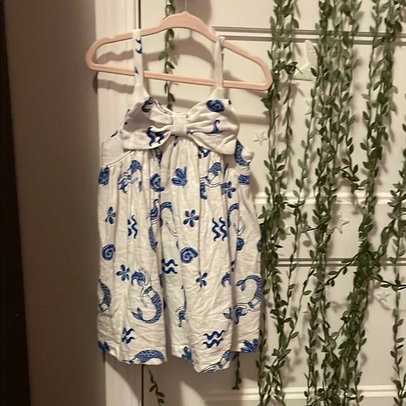 Old Navy | Dresses | 32 Old Navy Blue And White Mermaid Pattern Toddler  Dress | Poshmark